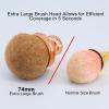 Extra Large Body Makeup Brush For Self Tanner, Self Tan Back Applicator, 74mm Wide-headed Kabuki Brush For Bronzers Blend Self Tanning Applicator, Oval Face Leg Makeup Brush With Drawstring Bag view 3