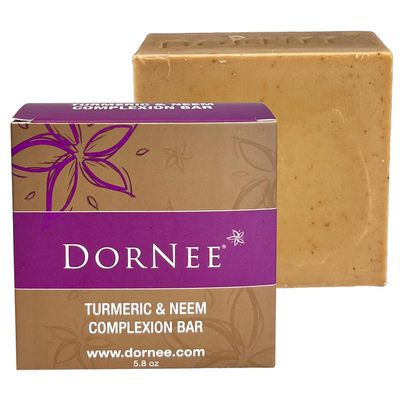 DorNee Turmeric Neem Complexion Bar Soap Large 5.8oz, Face Cleanser, Natural, Great for Sensitive Skin