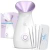 NanoSteamer Large 3-in-1 Nano Ionic Facial Steamer with Precise Temp Control - Humidifier - Unclogs Pores - Blackheads - Spa Quality - Bonus 5 Piece Stainless Steel Skin Kit (Lilac) view 1