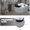 Foot Massager Pedicure Bowl Footbath Barrel Massage Foot Bath Colorful Lamp Footbath Pedicure Kit Foot Spa Acrylic Pedicure Sink Massage Foot Used In Beauty Salons And Nail Salons ( Size : Single bath view 4