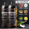 Biotin Shampoo and Conditioner Set with Keratin - Sulfate-Free Advanced Anti-Thinning, Hair Growth Shampoo and Conditioner Combo Repair Formula - with DHT Blockers, for Men & Women - 16 fl oz each view 2