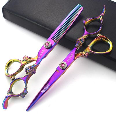 6 inch professional hair clipper set, suitable for hairdressers and studios, stainless steel scissors.