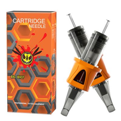 BIGWASP Energy 15M1-20Pcs 1215M1 Tattoo Cartridge Needles with Finger Ledge, #12 Standard 15 Single Stack Magnum for Rotary Tattoo Machines
