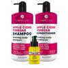 BELLISSO Apple Cider Vinegar Shampoo and Conditioner Set and Apple Cider Vinegar Hair Serum Oil view 1