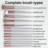 13PCS Makeup Brushes Set Eye Shadow Foundation Women Cosmetic Brush Eyeshadow Blush Powder Blending Beauty Soft Makeup Tool view 3