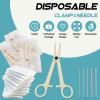 WZPB Disposable Piercing Clamps Kit 75Pcs - 25Pcs Plastic Piercing Forceps and 50Pcs Piercing Needles 12G 14G 16G 18G 20G for Ear Nose Lip Belly Piercing view 2