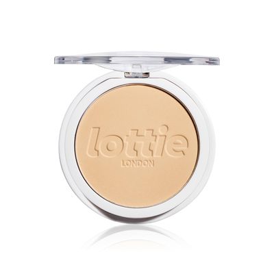 Lottie London Ready Set! Go Pressed in Warm Translucent, Setting Powder infused with Hyaluronic Acid, Long-wear & Soft-Focus Matte Finish