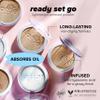 Lottie London Ready Set! Go Pressed in Warm Translucent, Setting Powder infused with Hyaluronic Acid, Long-wear & Soft-Focus Matte Finish view 2