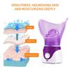 50ML Facial Steamer Nose Steamer Hot Sprayer Face Humidifier Skin Moisturizing Pores Cleansing Skin Deep Hydration Control Oil (Color : Purple US Plug 110V) view 3