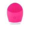 Electric Facial Cleansing Brush Silicone Ultrasonic Vibration Face Cleanser Deep Pores Blackhead Cleaning Washing Skin Massager (Color : Rose Red) view 1