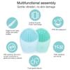 Electric Facial Cleansing Brush Silicone Ultrasonic Vibration Face Cleanser Deep Pores Blackhead Cleaning Washing Skin Massager (Color : Rose Red) view 3
