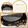 Ox Horn Comb for Kids - Portable Mini Wide Tooth Pocket Comb for Gentle Hair Detangling and Scalp Massage Travel Size Toddler view 4
