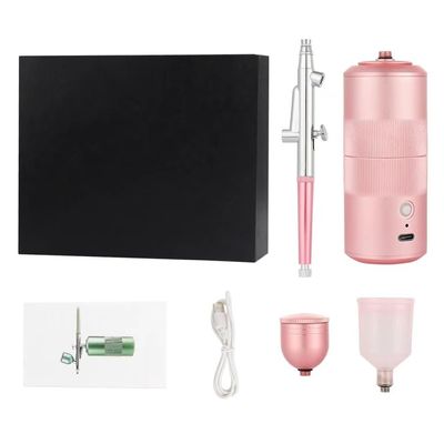 Top Facial Airbrush Spray Gun Oxygen Injector Hydrate Cleanse Mini Air Compressor Kit Nano Mist Sprayer for Makeup Cake Nail Art