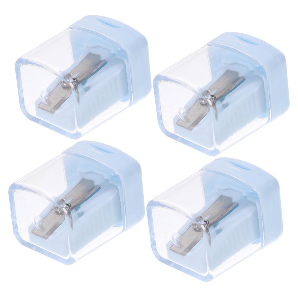 FOMIYES 4pcs Pencil Sharpener Manual Pencil Sharpener Mini Lipsticks Pencil Eyeliner Pocket s Hand Women Pen Sharpener Eyeliner Miss Abs