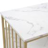 BarberPub Nail Desk with Storage Cabinet Manicure Table with 5 Drawers Makeup Storage Home Beauty Salon Spa Workstation with Metal Frame 2414 (White) view 4