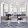 Antlu Saddle Stool Chair with Back Support, Ergonomic Esthetician Stool Chair for Salon Tattoo Spa Medical Dentist Clinic (with Backrest, Black) view 2