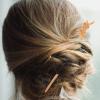 1pc Peach Wood Hairpin, Retro Buns Hair Stick, Vintage Hair Chopstick Bun Clip Chinese Hair Stick Chignon Hair Pins for Women Girls view 3