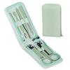 7 Pcs Manicure Set Stainless Steel Nail Clippers Kit, Nail Care Beauty Tools Set Christmas Stocking Stuffers, Christmas Gifts for Men and Women Travel Grooming Kit With Zipper Leather Case view 1