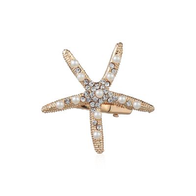 JIVIAL Women Hair Claw,Headdress Hair Accessories,1/2 Pcs Women Girls Elegant Starfish Sea Star Hairpins Lady Fashion Hair Clips Girls Summer Beach Barrettes Hair Accessories (Color : Type E)