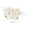 Beatifufu 1pc Flower Bride Hair Comb Elegant Wedding Hair Accessory for Women for Brides and Special Occasions Easy to Wear and Stylish view 2