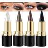 evpct 4Pcs Black Silver Grey Brown Gel Eyeliner Pencil Eye Face Paint Sticks Makeup Set, Natural Black Gel Eyeliner Cream Waterproof Crayon Pencils Applicator Tool view 1
