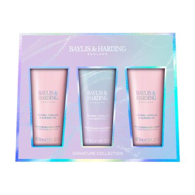 Baylis & Harding Gift Set for Women - Hand Care Pack - Jojoba, Vanilla & Almond Oil, 3-Pack