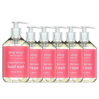 Deep Steep Liquid Hand Wash 17.6oz (Pack of 6) (Passion Fruit Guava)