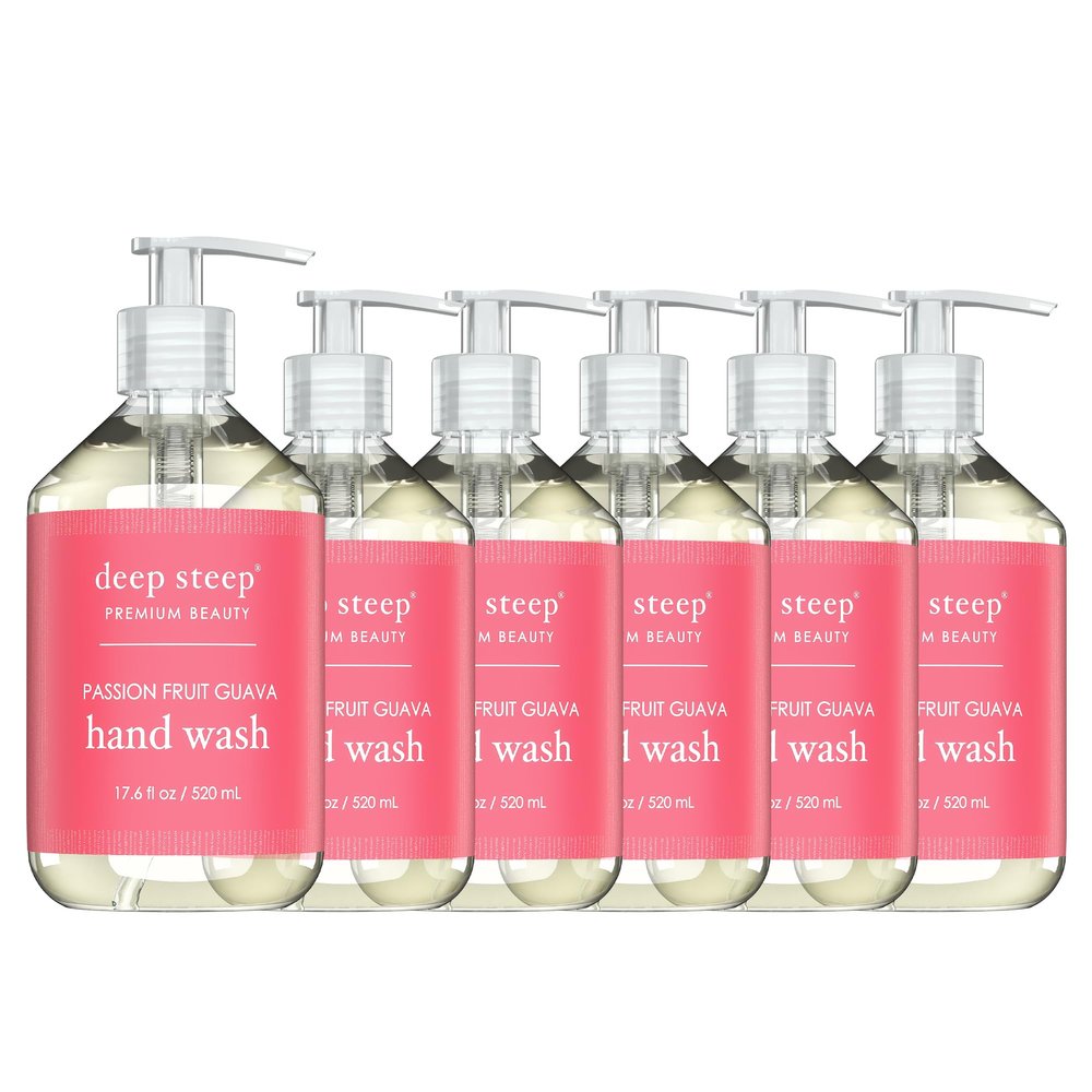 Deep Steep Liquid Hand Wash 17.6oz (Pack of 6) (Passion Fruit Guava)