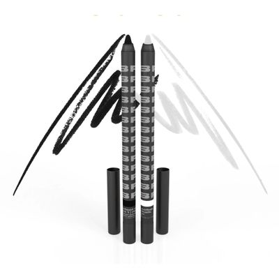 BEAUTY. FOR. CERTAIN. Perfect Collab Eyeliner Duo | Rich Blk + Chalk | Creamy, Easy-Glide | Ultra-Pigmented Wax Pencils | No Budge Eye Pencil (0.03 oz)