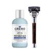 Cremo Astonishingly Superior Tortoise Shell (Horn) Razor Kit with Cremo Cooling Formula Post Shave Balm, 4 Oz view 1