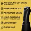 MERIDIAN The Trimmer Plus - Body Hair Trimmer & Waterproof Electric Shaver for Men and Women for Pubic Hair, Chest, Legs & Bikini Line, UBS-C Cable & Charging Dock Included, Onyx view 2