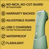 MERIDIAN The Trimmer Plus - Body Hair Trimmer & Waterproof Electric Shaver for Men and Women for Pubic Hair, Chest, Legs & Bikini Line, UBS-C Cable & Charging Dock Included, Sage view 2