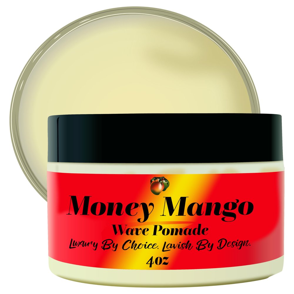 Black Lavish Essentials Ultra-Smooth 360 Wave Pomade for Men, Deep Waves, Strong Hold and Shine for Wavy Hair, Shea Butter and Mango Butter, Non-Greasy Formula (Money Mango Pomade, 4oz)
