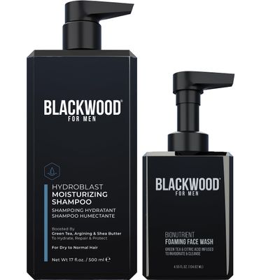 Blackwood For Men Hydroblast Moisturizing Shampoo (17 oz.) & BioNutrient Foaming Face Wash (4.45 oz.)