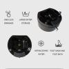 AMEERR Acrylic Pedicure Bath Foot Bath Basin Pedicure Foot Rest Pedicure Foot Spa Hot and Cold Adjustment Salon Massage Equipment Semi-Circular Foot Bath Footbath Barrel (Size : Bath+Pedicure) view 3