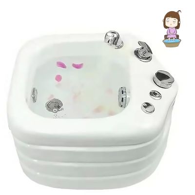 AMEERR Foot Soaker with Pedicure Foot Rest Foot Massager Spa Massage Foot Bath Colorful Lamp Footbath Large Foot Massager Pedicure Spa Bathtub Special for Hotel Foot Bath Club (Size : Single Bath)