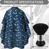 Borogo Professional Hair Cutting Cape with Neck Duster Brush, Salon Barber Cape, Hairdressing Accessories A view 2