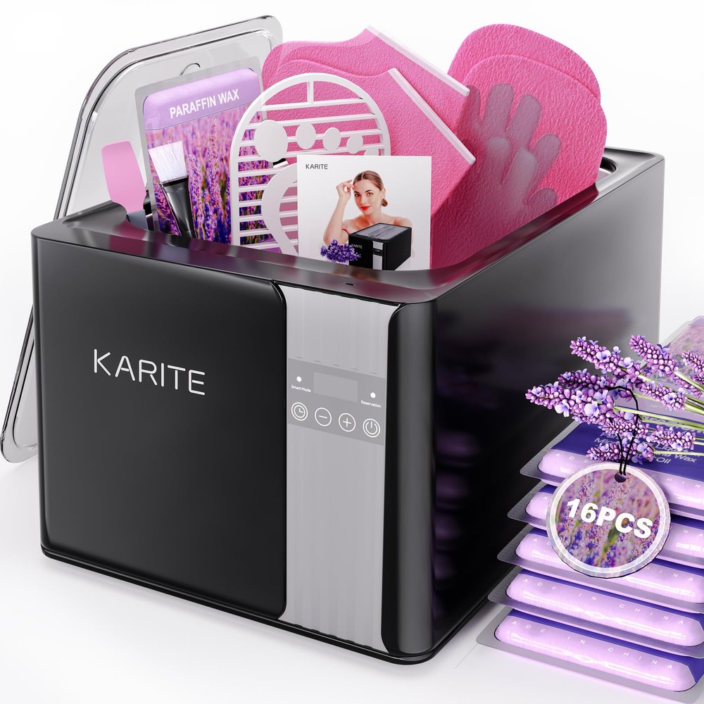 KARITE Paraffin Wax Machine for Hands and Feet, 9000ml Paraffin Wax Bath with Auto-Timer, Smart Mode, Precision Temperature Control, Paraffin Wax Warmer Kit with 16PCs Refills