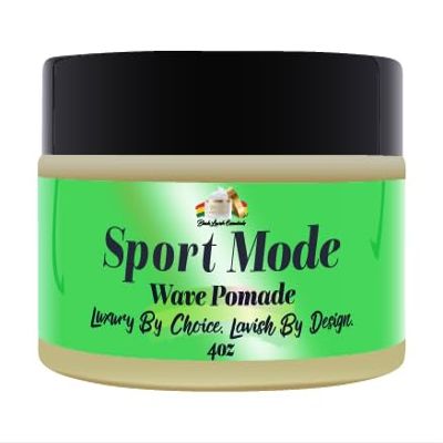 Black Lavish Essentials Ultra-Smooth 360 Wave Pomade for Men, Deep Waves, Strong Hold and Shine for Wavy Hair, Shea Butter and Mango Butter, Non-Greasy Formula (Sport Mode Pomade, 4oz)