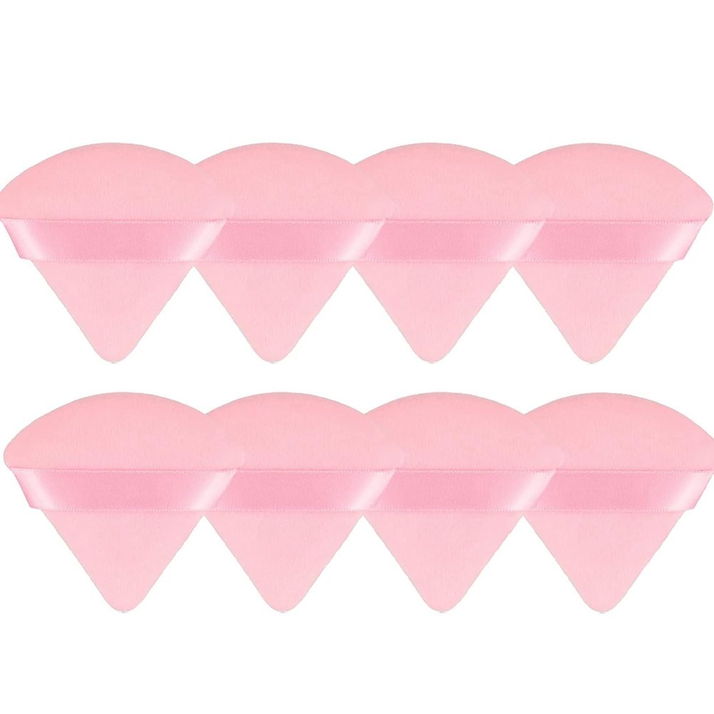 8 Pieces Triangle Powder Puff Face Soft Triangle Makeup Puff Velour Cosmetic Foundation Blender Sponge Beauty Makeup Tools
