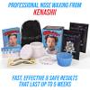 Kenashii Super Nose Waxing Kit | 100g Wax, 24 Applicators | No Microwave Required | Ear Hair Removal | For Men and Women | 12 Balm Wipes, Mustache Guards, Storage Bag view 4