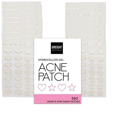 GREIGHT BRAND PRODUCTS Hydrocolloid Acne Pimple Patch Heart and Star Shape 560 Patches - Acne Treatment For Breakout, Conceals Acne, Reduces Pimples and Blackheads