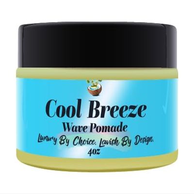 Black Lavish Essentials Ultra-Smooth 360 Wave Pomade for Men, Deep Waves Natural Pomade with Strong Hold and Shine, Shea Butter and Mango Butter Non-Greasy Formula (Cool Breeze, 4oz)