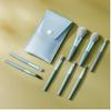 URBANMAC Makeup Brush Set 8PCS Mini With Storage (Blue Gray) view 2
