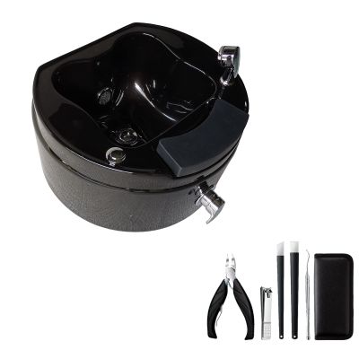 AMEERR Acrylic Pedicure Bath Foot Bath Basin Pedicure Foot Rest Pedicure Foot Spa Hot and Cold Adjustment Salon Massage Equipment Semi-Circular Foot Bath Footbath Barrel (Size : Bath+Set)