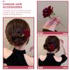 FOMIYES floral hair clip rhinestone hair accessories rose accessories hanfu sticks for women rose clips for floral simple China alloy Miss view 2