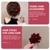 FOMIYES floral hair clip rhinestone hair accessories rose accessories hanfu sticks for women rose clips for floral simple China alloy Miss view 4