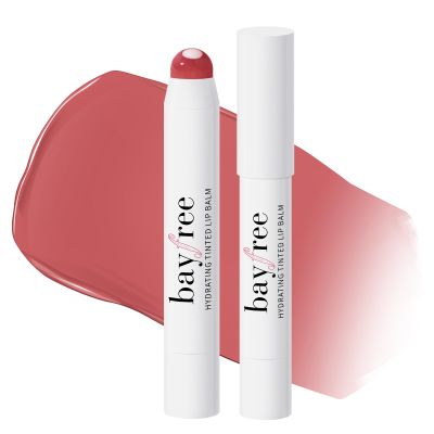 bayfree Tinted Lip Balm Plumper, Glossy, Pump Lips, Lightweight, Moisturize & Tint with Jojoba Seed Oil, Vegan Lipbalm Lip Care, Tang Peony