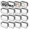 16 Pieces Clear Makeup Bags Bulk, TSA Approved Toiletry Bag for Travel, PVC Waterproof Travel Small Pouches Clear Pouch with Zipper for Men and Women Carry-on Travel Essentials Cosmetic Bags (Black) view 1