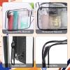 16 Pieces Clear Makeup Bags Bulk, TSA Approved Toiletry Bag for Travel, PVC Waterproof Travel Small Pouches Clear Pouch with Zipper for Men and Women Carry-on Travel Essentials Cosmetic Bags (Black) view 4
